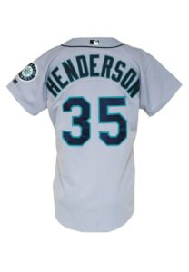 2000 Rickey Henderson Seattle Mariners Game-Used Road Jersey