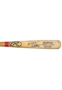 2000 Roberto Alomar Cleveland Indians Game-Used & Signed Bat