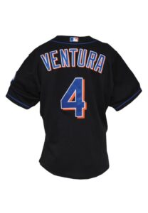 2000 Robin Ventura NY Mets Game-Used Black Alternate Jersey