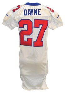 2000 Ron Dayne Rookie New York Giants Game-Used Road Jersey