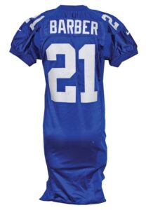 2000 Tiki Barber New York Giants Game-Used Home Jersey