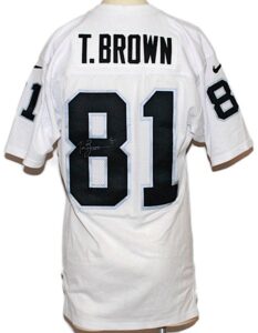 2000 Tim Brown Oakland Raiders Game-Used & Autographed Road Jersey