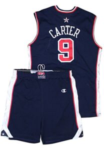 2000 Vince Carter Team USA Olympics Game-Used Road Uniform