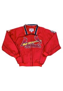 2000s Albert Pujols St. Louis Cardinals Player Worn Dugout Jacket