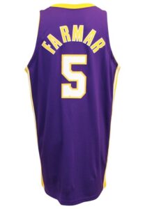 2000s Jordan Farmar, Sasha Vujacic & Lindsey Hunter Los Angeles Lakers Game-Used Jerseys