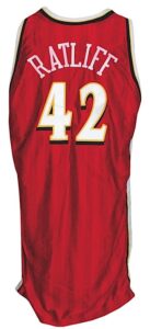 2001-02/03 Theo Ratliff Atlanta Hawks Game-Used Road Jersey