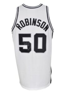 2001-02 David Robinson San Antonio Spurs Game-Used & Autographed Home Jersey