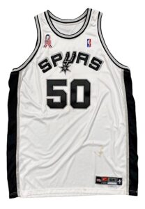 2001-02 David Robinson San Antonio Spurs Game-Used Home Jersey