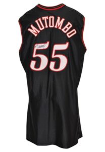 2001-02 Dikembe Mutombo Philadelphia 76ers Game-Used & Autographed Road Jersey