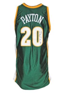 2001-02 Gary Payton Seattle SuperSonics Game-Used & Autographed Road Jersey