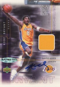 2001-02 Kobe Bryant Signed Upper Deck Game-Used Jersey Oversized Card