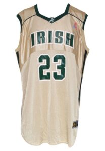 2001-02 LeBron James St. Vincent-St. Mary’s Irish High School Game-Used Home Jersey