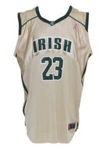 2001-02 LeBron James St. Vincent-St. Mary’s Irish High School Game-Used Home Jersey