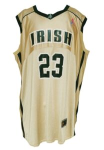 2001-02 LeBron James St. Vincent-St. Mary’s Irish High School Game-Used Home Uniform