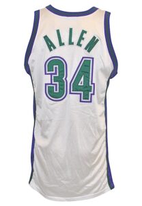 2001-02 Ray Allen Milwaukee Bucks Game-Used Home Jersey 