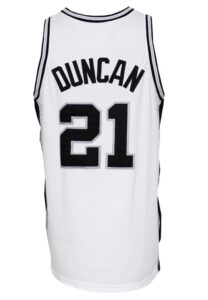 2001-02 Tim Duncan San Antonio Spurs Game-Used Home Jersey