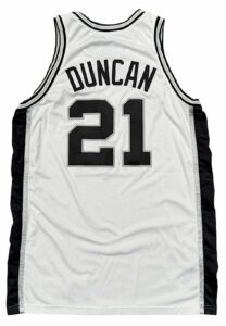 2001-02 Tim Duncan San Antonio Spurs Game-Used Jersey