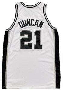 2001-02 Tim Duncan San Antonio Spurs Game-Used Jersey