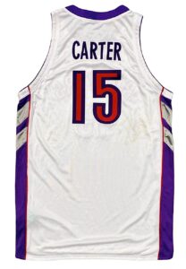 2001-02 Vince Carter Toronto Raptors Game-Used & Signed Home Jersey