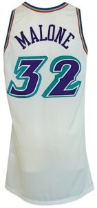 2001-2002 Karl Malone Utah Jazz Game-Used Home Jersey