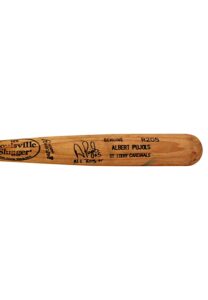 2001 Albert Pujols Game-Used & Autographed Bat