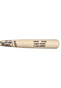 2001 Albert Pujols St. Louis Cardinals Rookie Game Ready Bat