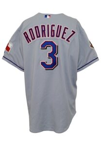 2001 Alex Rodriguez Texas Rangers Game-Used Road Jersey