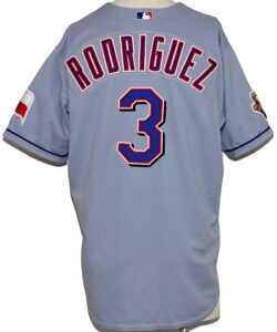 2001 Alex Rodriguez Texas Rangers Game-Used Road Jersey