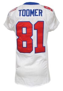 2001 Amani Toomer New York Giants Game-Used Road Jersey