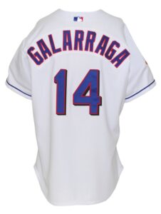 2001 Andres Galarraga Texas Rangers Game-Used Home Jersey