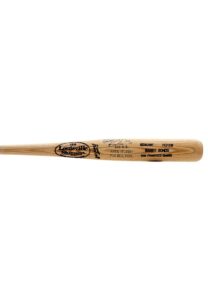 2001 Barry Bonds San Francisco Giants Autographed & Inscribed To Willie McCovey 500 Home Run Presentation Bat