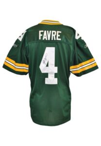 2001 Brett Favre Green Bay Packers Autographed Home Game Jersey