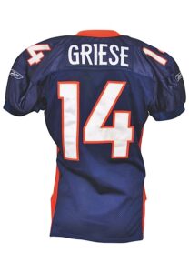 2001 Brian Griese Denver Broncos Game-Used Home Jersey