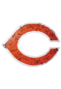 2001 Chicago Bears Team-Signed Logo That Hung at Soldier Field