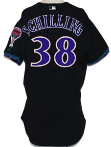 2001 Curt Schilling Arizona Diamondbacks Game-Used Black Alternate Jersey