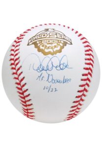 2001 Derek Jeter “Mr. November” Autographed Limited Edition World Series Baseball