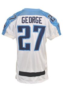 2001 Eddie George Tennessee Titans Game-Used Road Uniform With Gloves & Autographed Cleats