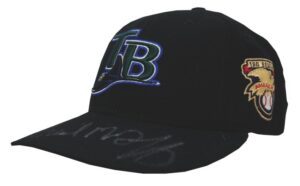 2001 Fred McGriff Tampa Bay Devil Rays Game-Used and Autographed Cap