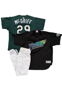 2001 Fred McGriff Tampa Bay Devil Rays Player-Worn & Autographed BP Jerseys & Pants