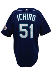 2001 Ichiro Suzuki Seattle Mariners Rookie Game-Used Alternate Jersey