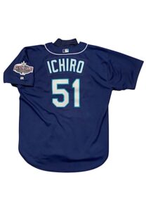 2001 Ichiro Suzuki Seattle Mariners Rookie Game-Used Alternate Jersey & Undershirt