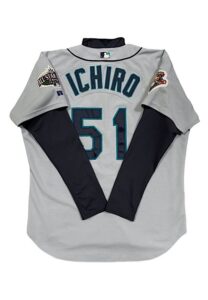 2001 Ichiro Suzuki Seattle Mariners Rookie Game-Used Road Jersey & Undershirt