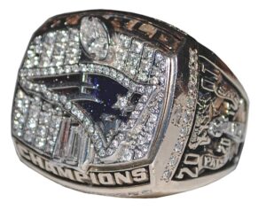 2001 J.R. Redmond New England Patriots Super Bowl XXXVI Players Ring