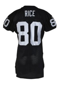 2001 Jerry Rice Oakland Raiders Game-Used Home Jersey