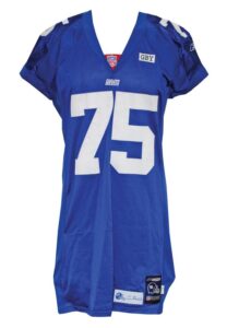 2001 Keith Hamilton New York Giants Game-Used Home Jersey