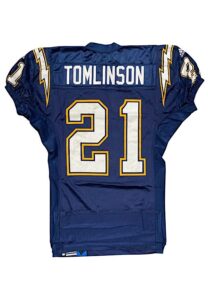 2001 LaDainian Tomlinson San Diego Chargers Rookie Game-Used Home Jersey