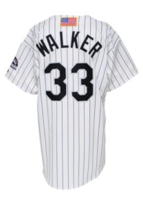 2001 Larry Walker Colorado Rockies Game-Used Home Jersey