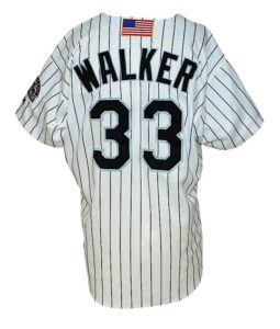 2001 Larry Walker Colorado Rockies Game-Used Home Jersey