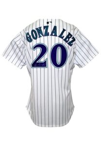 2001 Luis Gonzalez Arizona Diamondbacks Game-Used & Autographed Home Jersey