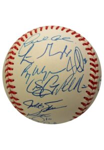 2001 MLB All-Star AL/NL Dual Team-Signed OML Baseball